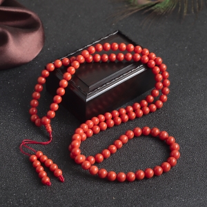 7.5mm沙丁珊瑚108佛珠