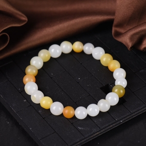 8mm籽料和田玉多宝单圈手串