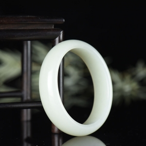 50.5mm山料和田白玉手镯