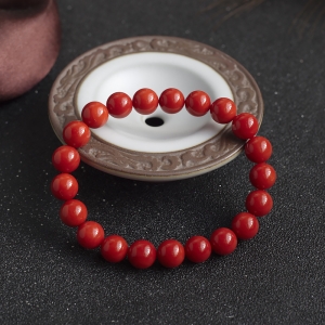 9mm沙丁珊瑚单圈手串