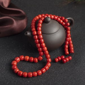 沙丁珊瑚桶珠塔链