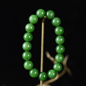 11.5mm山料和田碧玉单圈手串