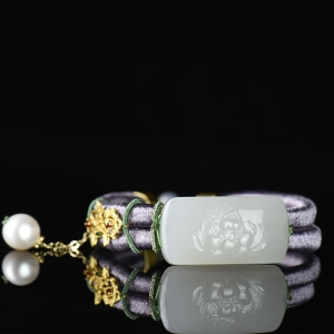 山料和田白玉灵鹿手绳