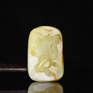 籽料和田玉金玉满堂吊坠