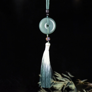 山料和田碧玉平安扣吊坠