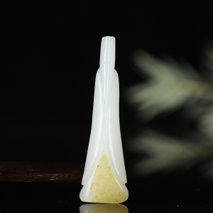 籽料和田白玉翁仲吊坠