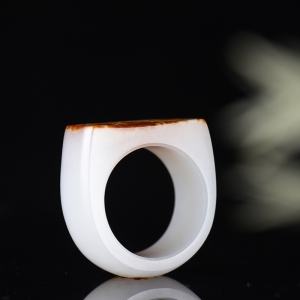 籽料和田白玉扳指