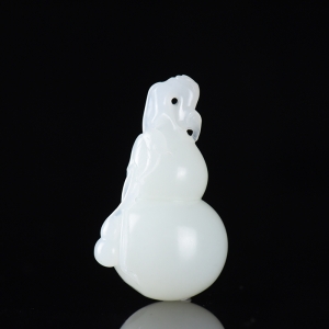 山流水料和田白玉福禄吊坠