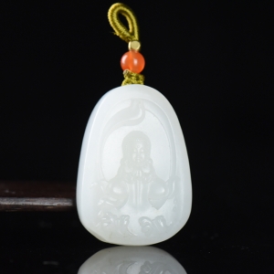 籽料和田白玉宝宝佛吊坠