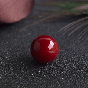 15.5mm阿卡牛血红珊瑚圆珠