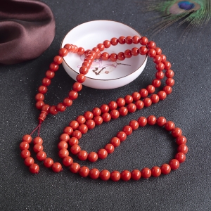 8.5mm沙丁珊瑚108佛珠