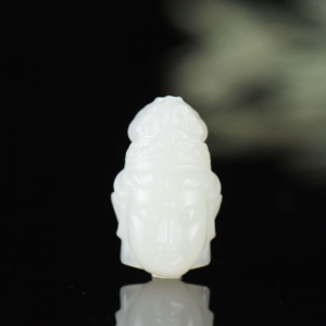 山料和田白玉观音吊坠