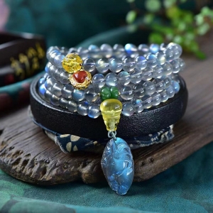 8.5mm灰月光石108佛珠