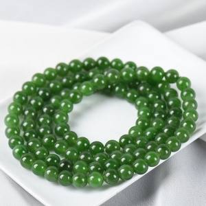 8mm山料和田碧玉108佛珠