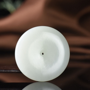 山料和田白玉平安扣吊坠