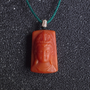 柿子红南红观音吊坠