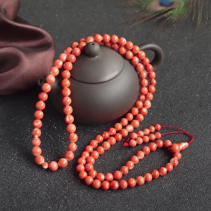 7mmMOMO珊瑚108佛珠