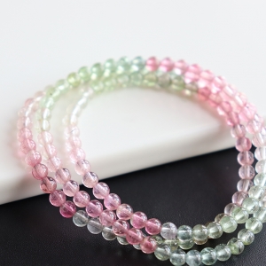 彩虹碧玺多圈手串