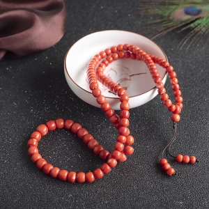 MOMO珊瑚桶珠108佛珠