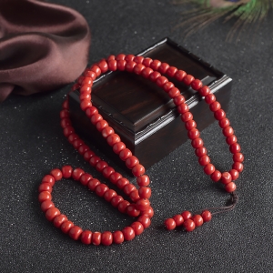 MOMO珊瑚桶珠108佛珠