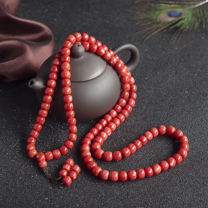 MOMO珊瑚桶珠108佛珠