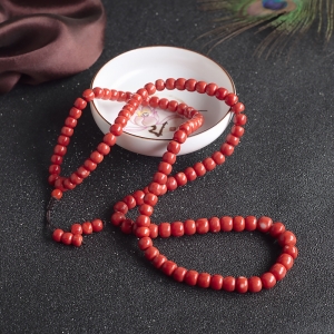 MOMO珊瑚桶珠108佛珠