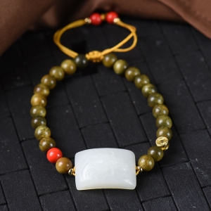 山料和田白玉龙手绳