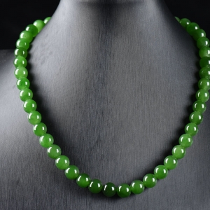10mm山料和田碧玉项链