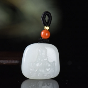 籽料和田白玉宝宝佛吊坠
