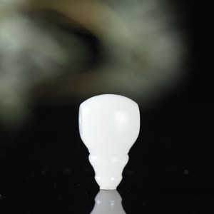 籽料和田白玉三通配件