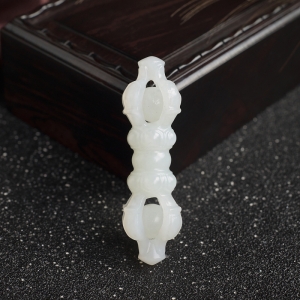 山料和田白玉金刚杵吊坠