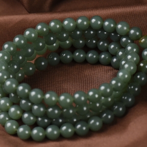7.5mm籽料和田青玉108佛珠