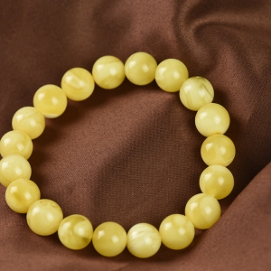 10mm白花蜜蜜蜡单圈手串