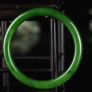 60.5mm山料和田碧玉手镯