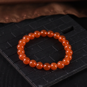 8.5mm冰红南红单圈手串