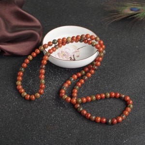 7mm铁皮包浆料南红多圈手串