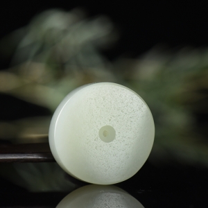 籽料和田白玉平安扣吊坠