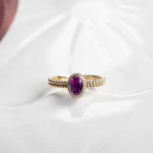 18K无烧鸽血红红宝石戒指