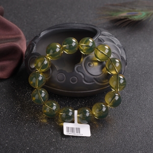 16mm墨西哥蓝珀单圈手串