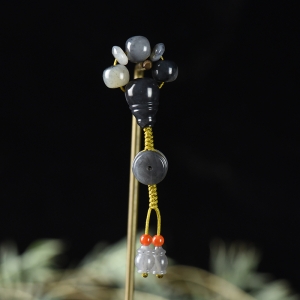 籽料和田玉青花套装