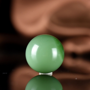 23mm山料和田碧玉圆珠配件