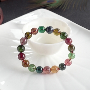 10mm彩虹碧玺单圈手串