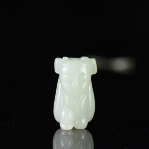 籽料和田白玉玉贵人吊坠