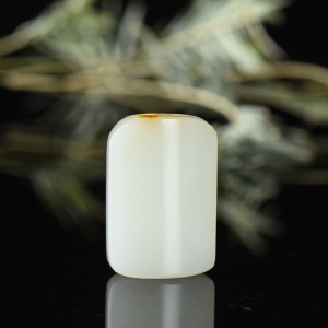 籽料和田白玉无事牌吊坠