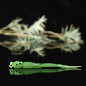 山料和田碧玉凤凰发簪