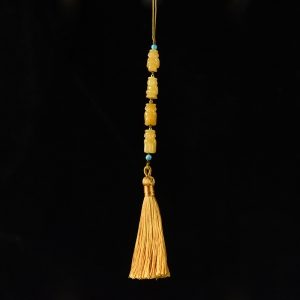 籽料和田玉黄沁遇贵人包挂