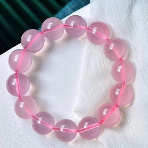 14mm星光粉水晶单圈手串