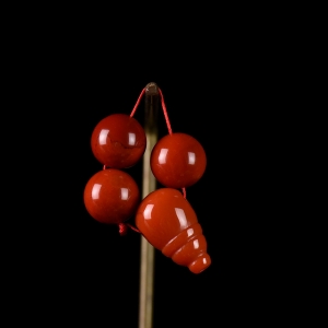 柿子红南红配件