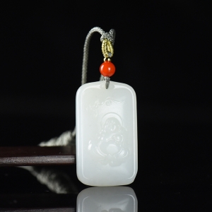 籽料和田白玉弥勒佛吊坠