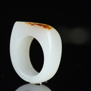 籽料和田白玉指环